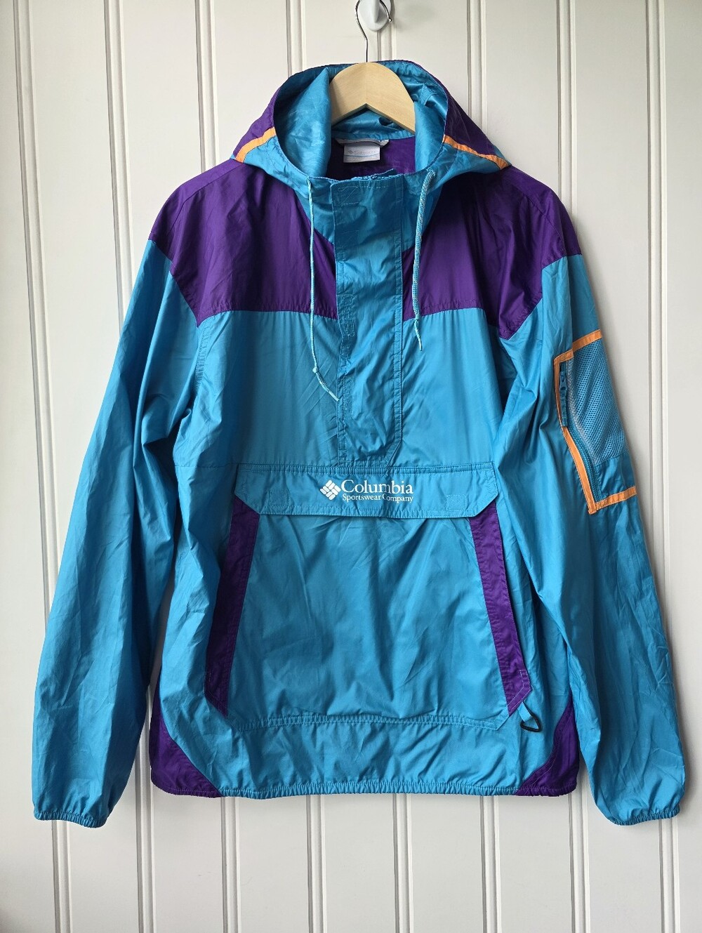 Columbia Windbreaker Anorak Lightweight Packable Jacket Womens Medium